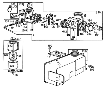 Engine Briggs & Stratton Model No. 130902 Type 1200-01 (Continued) Diagram and Parts List for 22005 6000001 - 6999999 Toro Lawn Mower