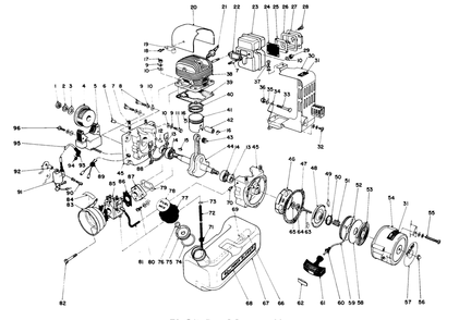 Engine Assembly Diagram and Parts List for 30940 5000001 - 5999999 Toro Leaf Blower / Vacuum