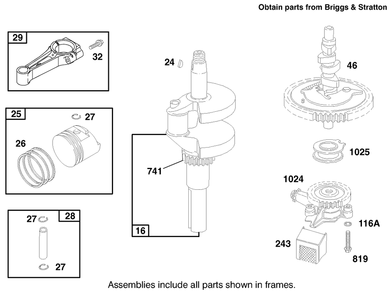 Engine Briggs & Stratton Model 303776-1188-A1 Diagram and Parts List for 30188 7900001 - 7999999 Toro Lawn Tractor Accessories