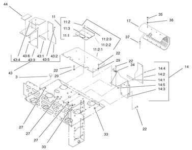 Guard Assembly Diagram and Parts List for 74228 (220000001-220999999)(2002) Toro Lawn Mower