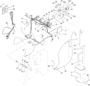 Electrical Assembly Diagram and Parts List for 22530 405540000 - 406499999 Toro Lawn Tractor Accessories
