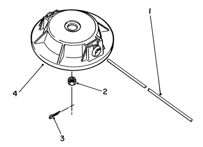 Fixed Line Head (Optional) Diagram and Parts List for 51643 7000001 - 7999999 Toro Trimmer