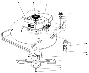 Engine Assembly Diagram and Parts List for 20700 2000001 - 2999999 Toro Lawn Mower
