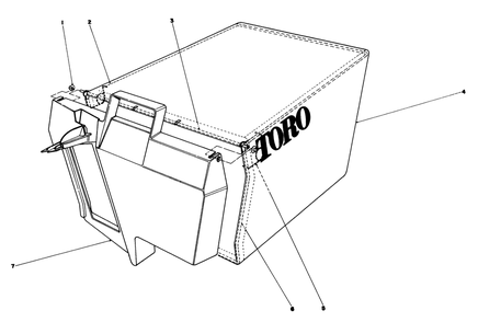 Grass Bag Assembly No. 11-0159 Diagram and Parts List for 20522C 6000001 - 6999999 Toro Lawn Mower