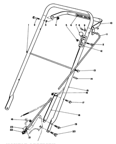 Handle Assembly (Model 22035) Diagram and Parts List for 22035 5000001 - 5999999 Toro Lawn Mower