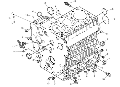 Crankcase Assembly Diagram and Parts List for 74265TE (270000001-270999999)(2007) Toro Lawn Mower