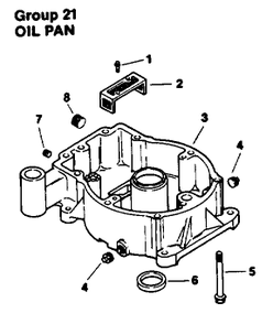 Engine Kohler Model No. Mv16s-Type Ps56519 Oil Pan Group 21 Diagram and Parts List for 30180 490001 - 490730 Toro Lawn Tractor Accessories