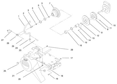 Pto Clutch And Cover Diagram and Parts List for 73423 7900001 - 7999999 Toro Lawn Tractor