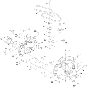 Traction Drive Assembly Diagram and Parts List for 75756 412800000 - 999999999 Toro Lawn Tractor