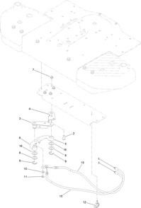 Steering Cable Assembly Diagram and Parts List for 74781 316000001 - 316999999 Toro Lawn Tractor