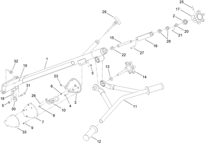 Standard Handle Assembly No. 125-4999 Diagram and Parts List for 68048 400000000 - 401999999 Toro Cement Mixer