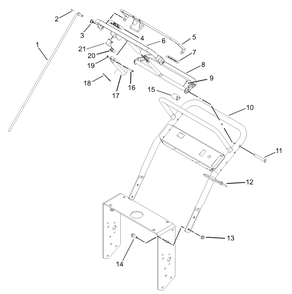 Upper Handle Assembly Diagram and Parts List for 30261TE (240000001-240999999)(2004) Toro Lawn Mower