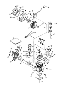 Engine Tecumseh Model Ah-600 Type 1623-M Diagram and Parts List for 38162 7000001 - 7999999 Toro Snow Blower