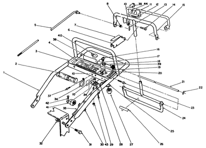Handle Assembly Diagram and Parts List for 30165 3900001 - 3999999 Toro Lawn Tractor Accessories