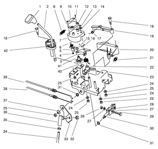 Traction Linkage Assembly Diagram and Parts List for 38590 8900001 - 8999999 Toro Snow Blower
