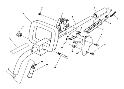 Handle Assembly Diagram and Parts List for 51641 5000001 - 5999999 Toro Trimmer