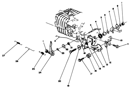 Governor Assembly (Machine Serial No. 6003641 & Up) Diagram and Parts List for 22025 6000001 - 6999999 Toro Lawn Mower