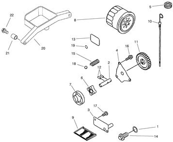 Oil Pump & Filter Assembly Diagram and Parts List for 73545 8900001 - 8999999 Toro Lawn Tractor
