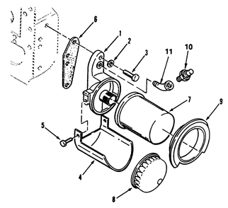 Oil Filter Diagram and Parts List for 73421 5901047 - 5999999 Toro Lawn Tractor
