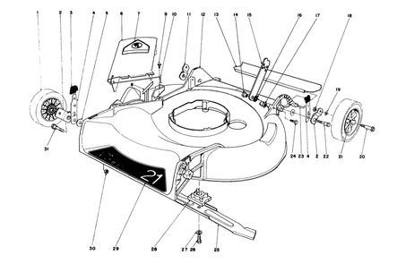 Housing Assembly Diagram and Parts List for 16580 4000001 - 4999999 Toro Lawn Mower