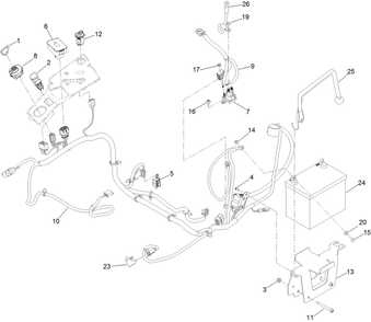 Electrical Assembly Diagram and Parts List for 78450 403062674-404314999 Toro Lawn Tractor