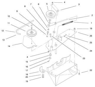 Drive Assembly Diagram and Parts List for 79301 9900001 - 9999999 Toro Lawn Tractor