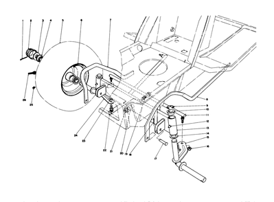 Front Axle Assembly Diagram and Parts List for 57360 8000001 - 8999999 Toro Lawn Tractor