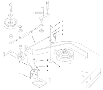 Brake Assembly Diagram and Parts List for 30196 990001 - 990200 Toro Lawn Mower
