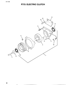 P.T.O. Electric Clutch Diagram and Parts List for 74140 39000001 - 39999999 Toro Lawn Tractor