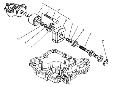 Motor Shaft Diagram and Parts List for 72104 8900001 - 8900599 Toro Lawn Tractor