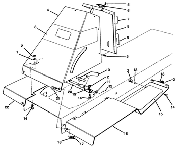 Front Tower Assembly Diagram and Parts List for 70080 6900001 - 6999999 Toro Lawn Tractor