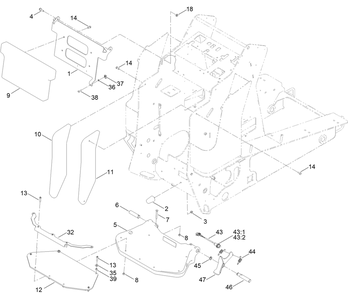 Platform Assembly Diagram and Parts List for 22328 409985647 - 410499999 Toro Lawn Tractor Accessories