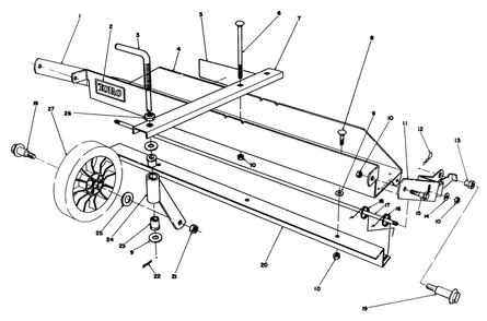 Dethatcher Kit Model No. 59126 (Optional) Diagram and Parts List for 20627C 7000001 - 7999999 Toro Lawn Mower