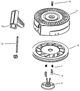 Recoil Starter No. 590743 Diagram and Parts List for 38175 9900001 - 9999999 Toro Snow Blower