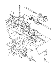 Mechanical Transmission 8-Speed Diagram and Parts List for R1-16O804 2000001 - 2999999 Toro Lawn Tractor