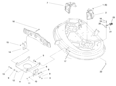 Suspension Assembly (38" Cutting Unit) Diagram and Parts List for 71185 7900001 - 7999999 Toro Lawn Tractor