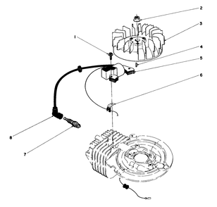 Flywheel & Magneto Assembly Diagram and Parts List for 16785 5000001 - 5999999 Toro Lawn Mower