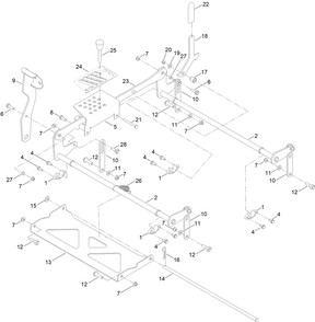 Deck Lift Assembly Diagram and Parts List for 76530 417116866 - 417309999 Toro Lawn Tractor