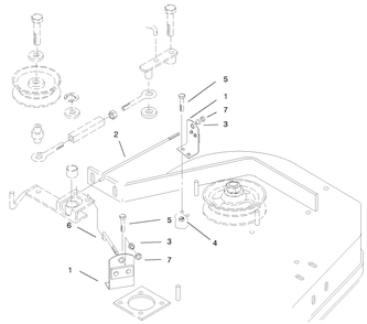 Brake Assembly Diagram and Parts List for 30196 990201 - 999999 Toro Lawn Mower