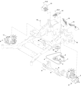 Hydraulic Drive Assembly Diagram and Parts List for 72965 414086139 - 999999999 Toro Lawn Tractor