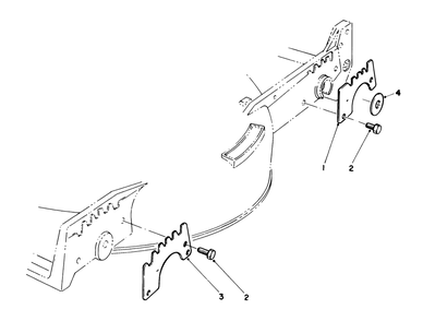 Wear Plate Kit No. 49-4080 (Optional) Diagram and Parts List for 20581 8000001 - 8999999 Toro Lawn Mower