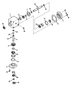 Gear Box Assembly Model No. 1100-010 (For Cutting Units Model No. 30753,30768 & 30747) Diagram and Parts List for 30718 0000001 - 0999999 Toro Lawn Tractor