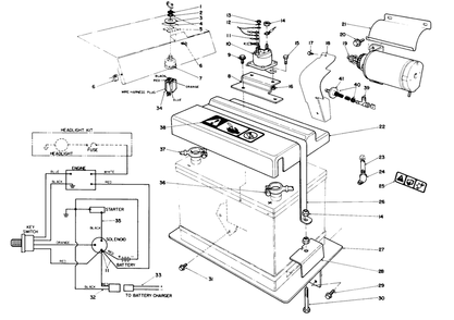 12 Volt Starter Motor Kit No. 66-7700 (Optional) (For Model No. 38566) Diagram and Parts List for 38580 1000001 - 1999999 Toro Snow Blower