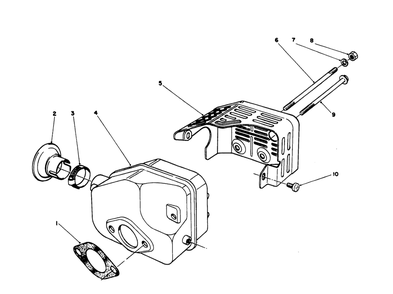 Muffler Assembly (Model No. 47pl0-1) Diagram and Parts List for 20103 1000001 - 1999999 Toro Lawn Mower