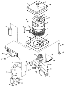 Air Cleaner And Carburetor Diagram and Parts List for Z1-24OE04 1000001 - 1999999 Toro Lawn Tractor