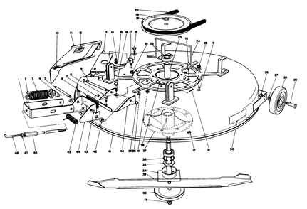 Mower Assembly Diagram and Parts List for 56170 6000001 - 6999999 Toro Lawn Tractor Accessories