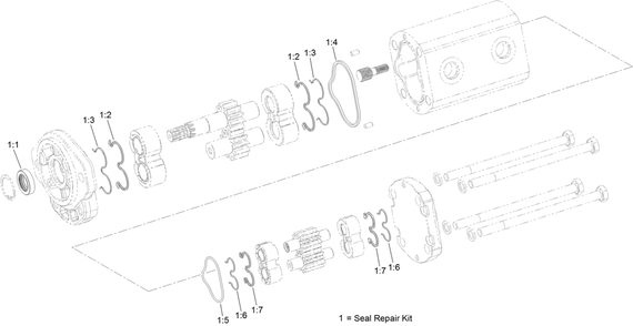 Gear Pump Assembly No. 130-7731 Diagram and Parts List for 22328 408963400 - 409588175 Toro Lawn Tractor Accessories