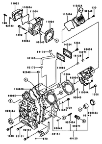 Part Location Diagram of 130T0860 Kawasaki DISCONTINUED