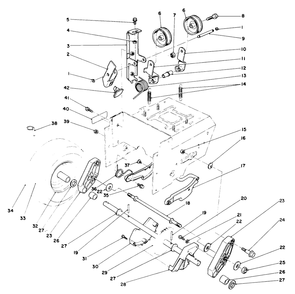 Traction Drive Assembly Diagram and Parts List for 38505 9000001 - 9999999 Toro Snow Blower