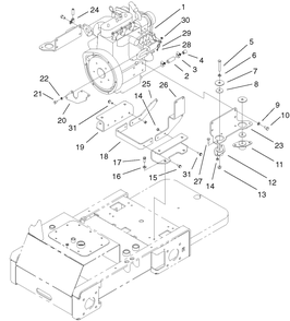 Part Location Diagram of 99-1429-01 Toro Bar-Support, Mount
